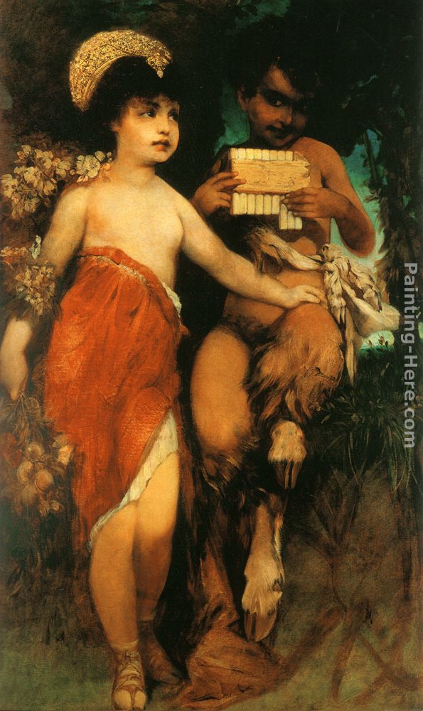 Faun und Nymph (Pan und Flora) painting - Hans Makart Faun und Nymph (Pan und Flora) art painting